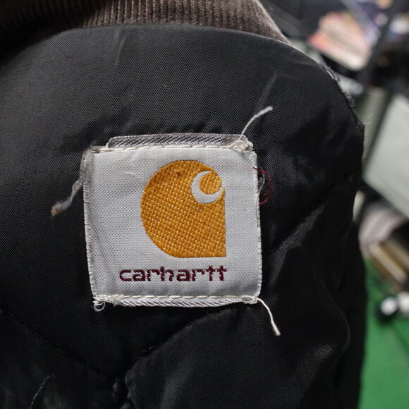 VINTAGE CARHARTT C26 BLK FULL ZIP QUILT LINED DUCK CANVAS JACKET SIZE XL - Picture 12 of 12